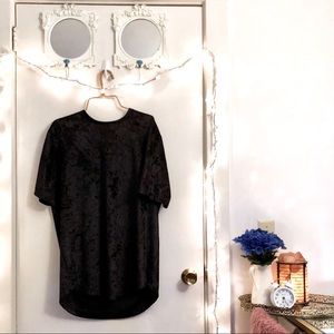 Black Velvet Oversized Men’s T-shirt/Dress